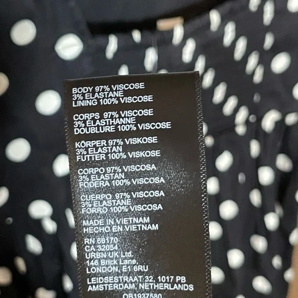 Urban Outfitters Black and White Polka Dot Midi Dress - Picture 7 of 7